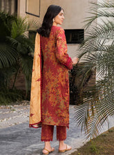 Alzohaib Luxury Printed Lawn 3 Piece Unstitched Suit AZ25LLP D-06